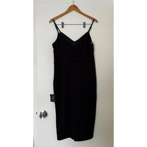 Lulu's Little Black Dress Size XL Spaghetti Strap Lined Cocktail Dress with Bows